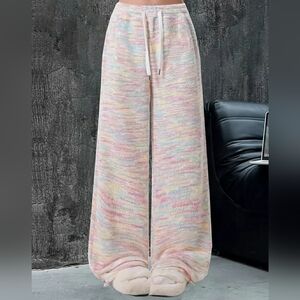Multicolor Knit Wide-Leg Pants